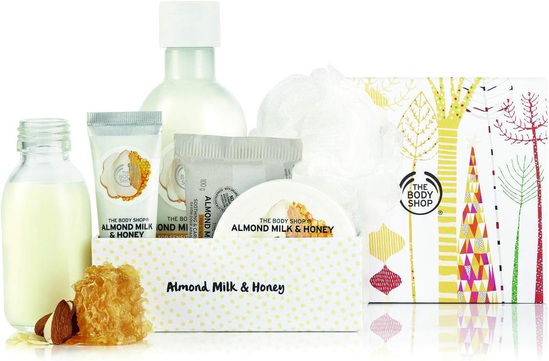 the body shop almond milk & honey festive picks gift set