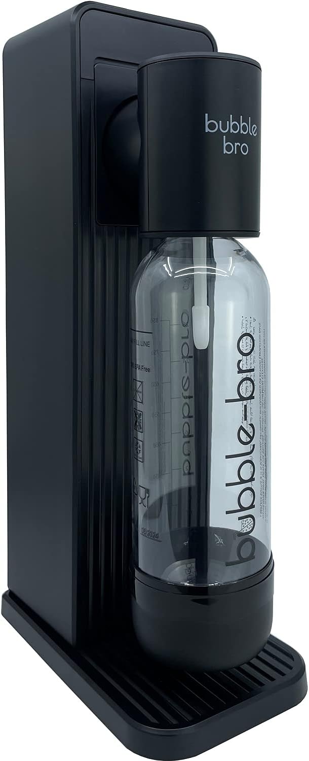 bubble bro origin sparkling water maker starter kit with 60l co2 cylinder (black)