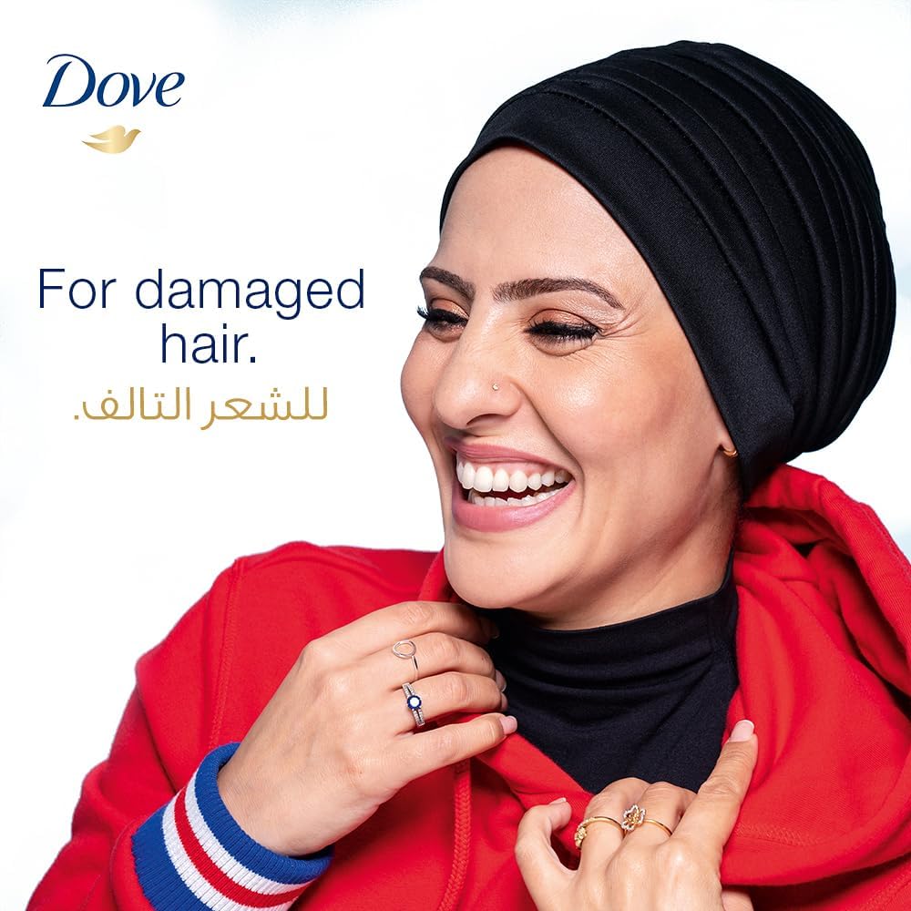 dove conditioner, for damaged hair, intensive repair, nourishing care for up to 100% healthy looking* hair, 350ml
