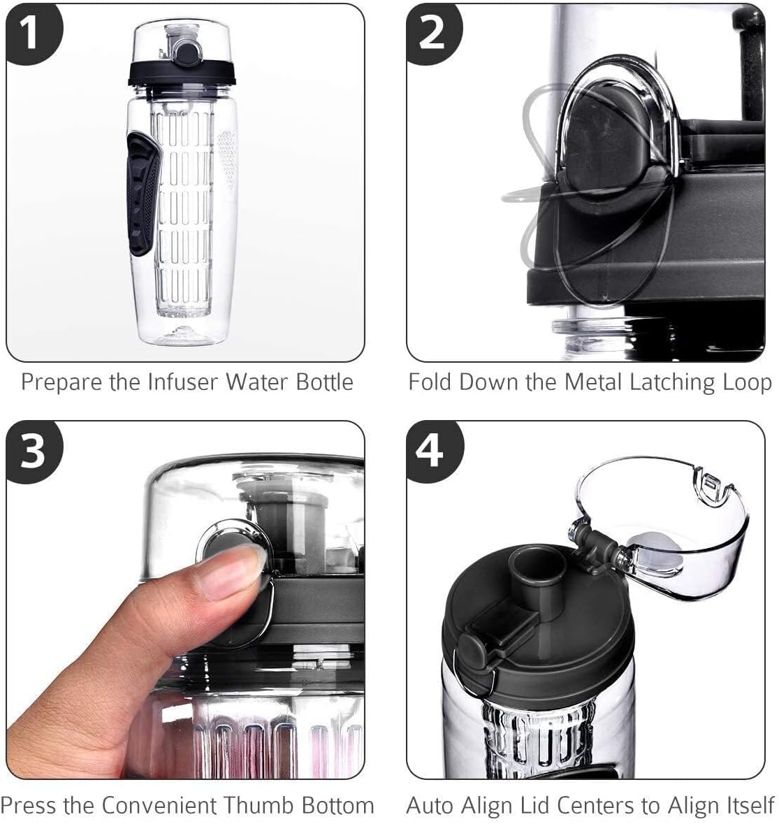 fruit infuser juice shaker water bottle safe healthy eco friendly travel camping lemon water bottle 1000ml