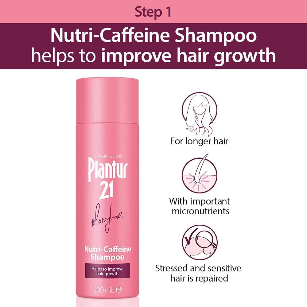 plantur 21#longhair shampoo conditioner and hair serum for long and brilliant hair | complete set improves hair growth and repairs stressed hair | no silicones