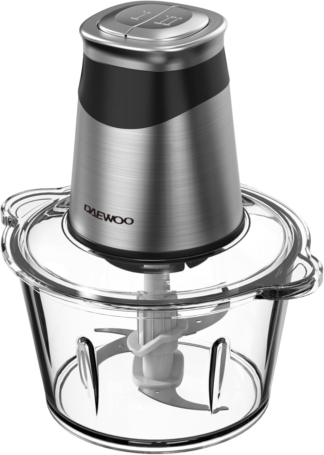 daewoo dfc 217a 1.8l food chopper for meat, vegetables, fruits and nuts 300 500w with bpa free glass bowl 2 years warranty.