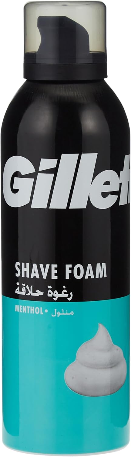 gillette classic menthol men's shaving foam 200ml