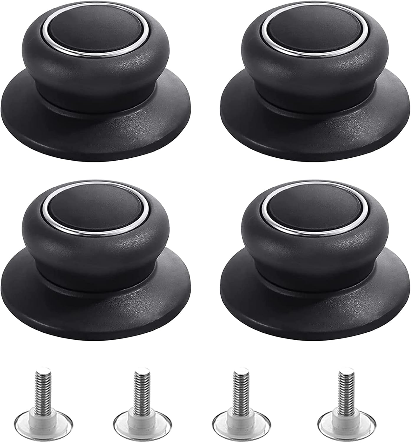4pcs universal pot lid top replacement knob, silicone glass saucepan casserole kettle cover knobs, kitchen cookware universal replacement pan lid holding handle
