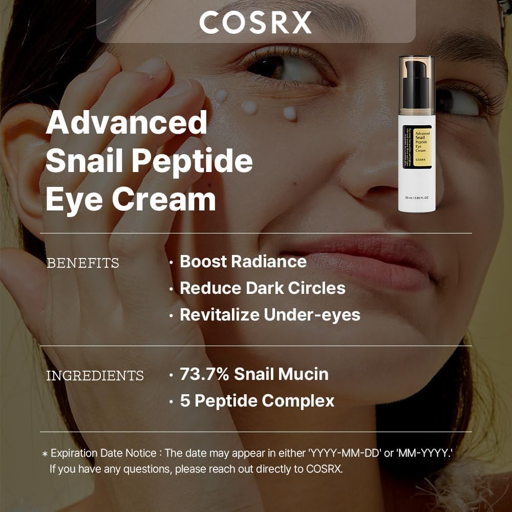 cosrx advanced snail peptide eye cream 25ml