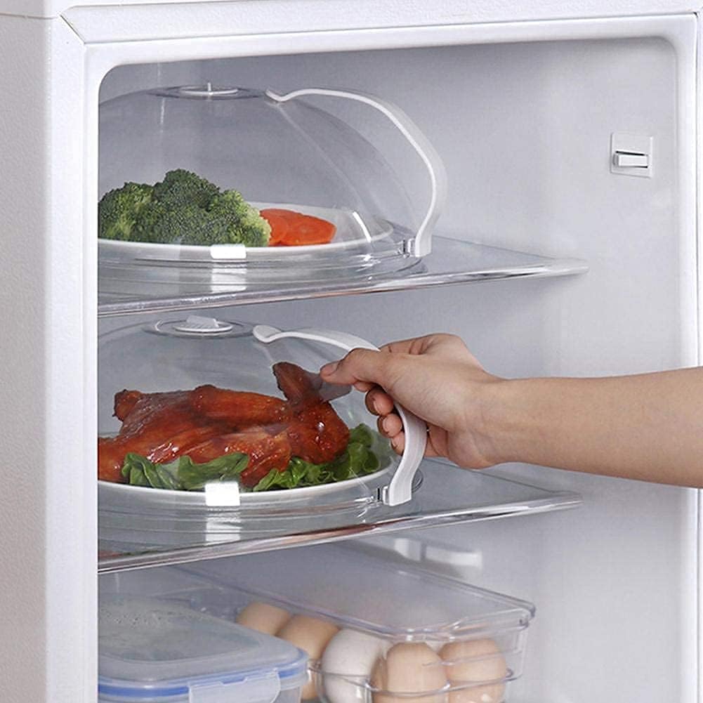 angju 2 pack microwave splatter cover, transparent cover, microwave plate cover lid with handle and adjustable steam vents holes keeps microwave oven clean