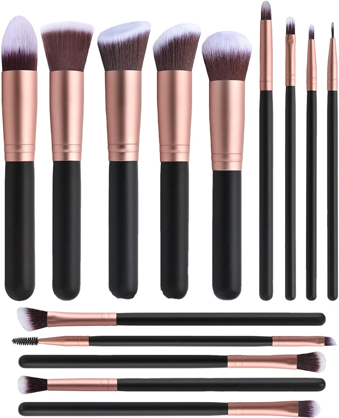 professional makeup brush set 14 piece rose gold