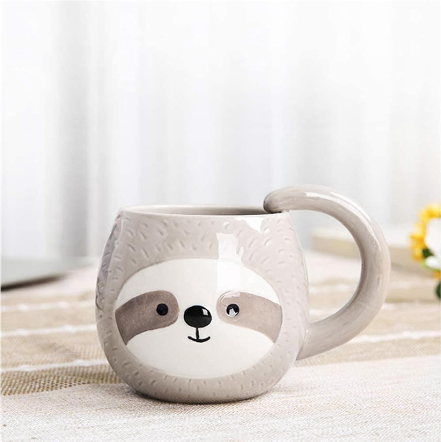 yalucky sloth novelty coffee mug cute travel tea cup cartoon 3d ceramic glasses for lazy lovers funny gifts for women men 330ml