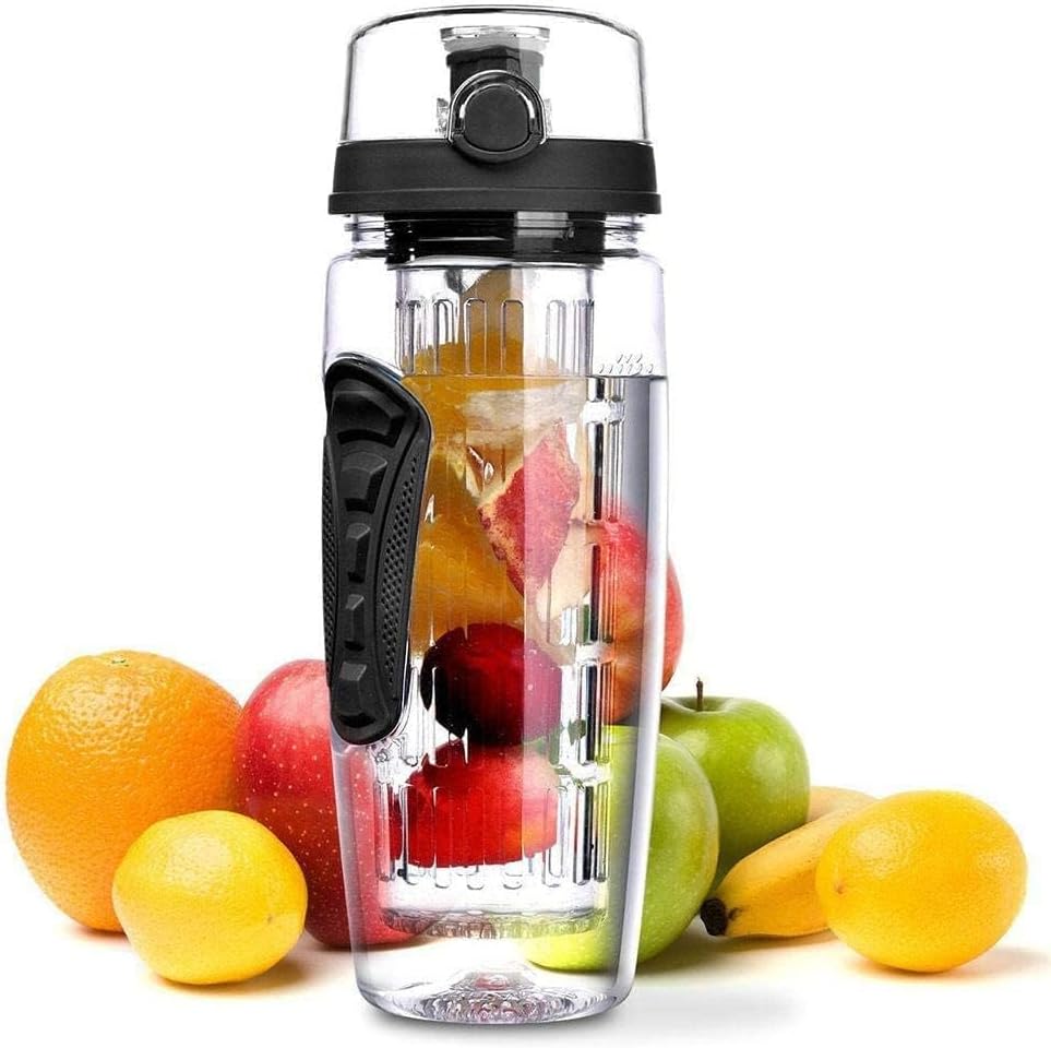 fruit infuser juice shaker water bottle safe healthy eco friendly travel camping lemon water bottle 1000ml