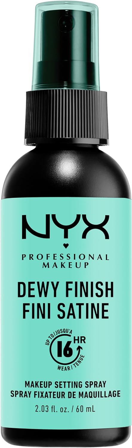 nyx professional makeup long lasting makeup setting spray, dewy finish, 60 ml