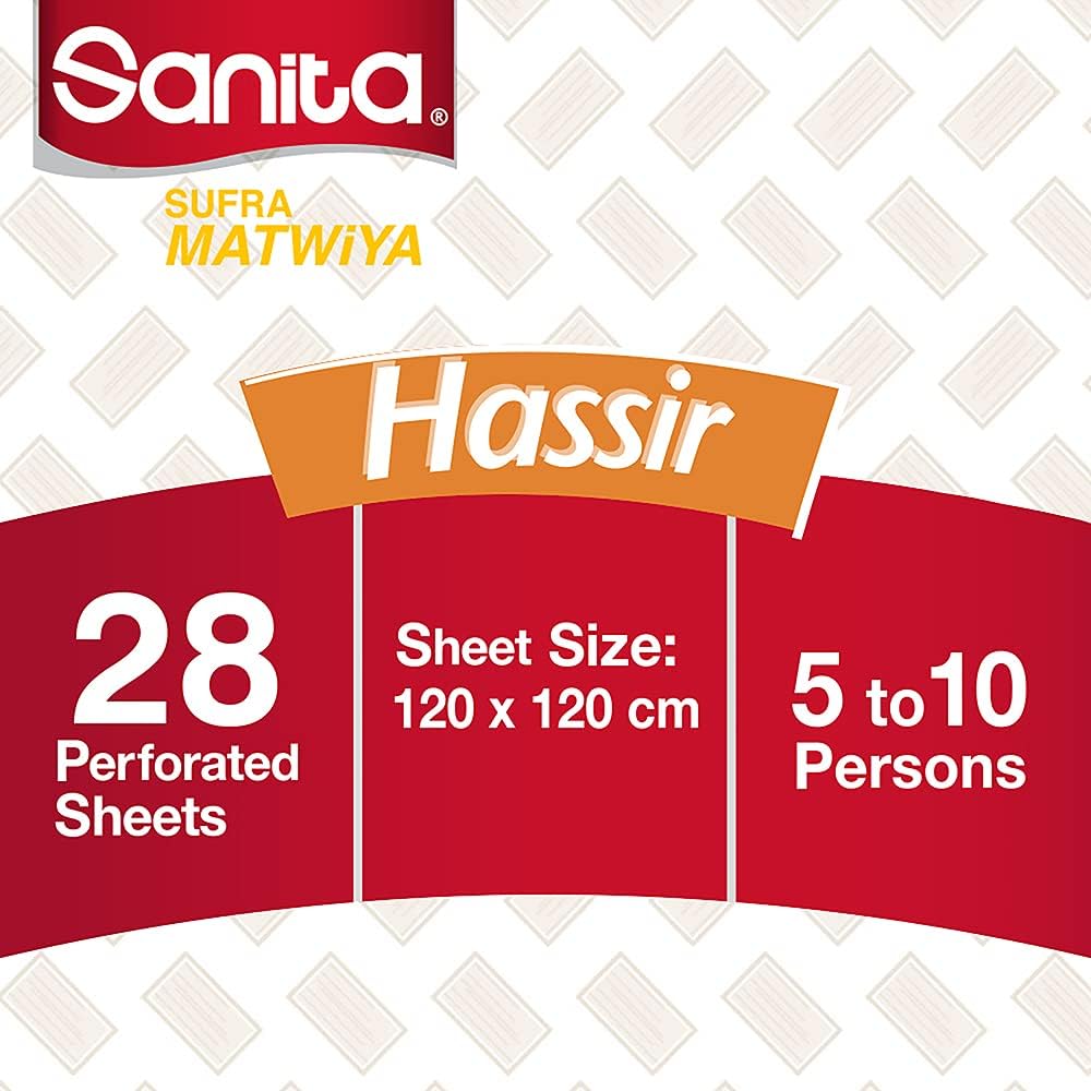sanita sufra matwiya table cover disposable hassir 28 sheets sheet size(120 cmx120 cm)