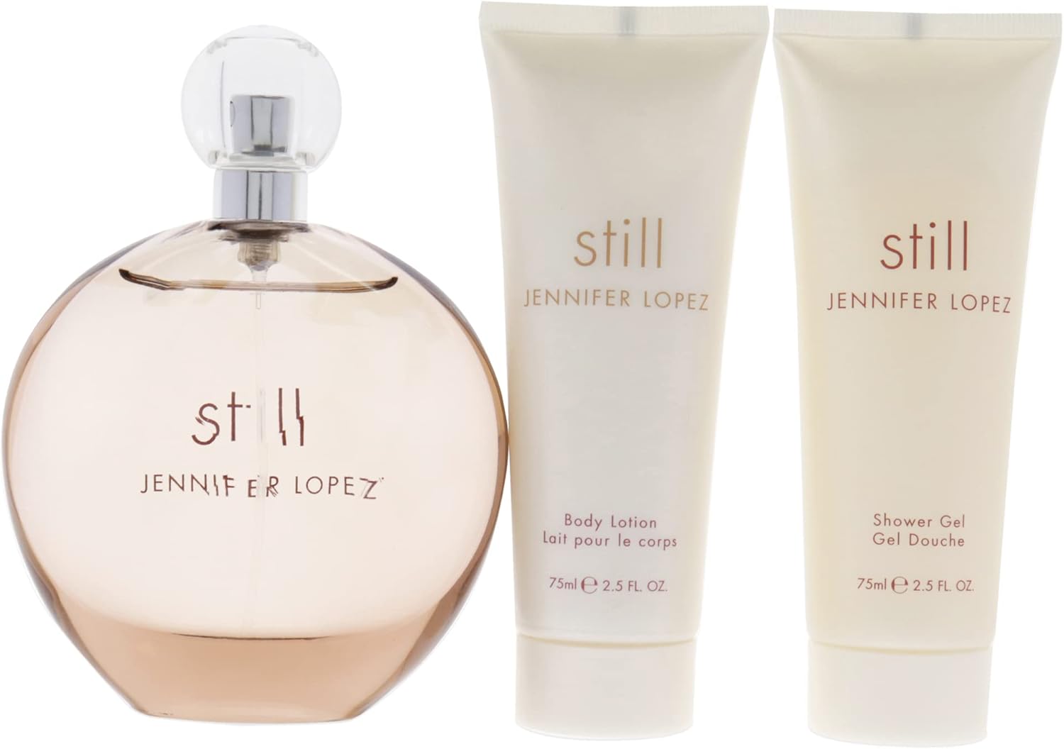 jennifer lopez still 3 pc gift set for women, perfume 100 ml + shower gel 75 ml + body lotion 75 ml