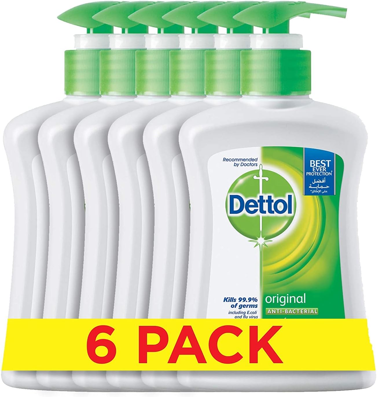 dettol hand wash pack of 6 pcs (6 x 200ml)