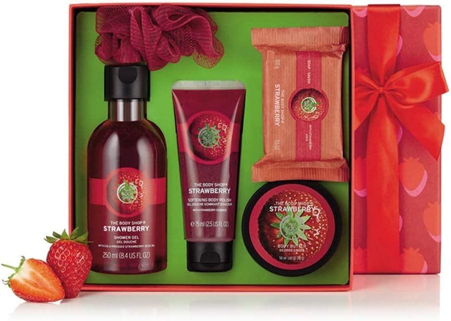 the body shop strawberry gift set 5 pieces