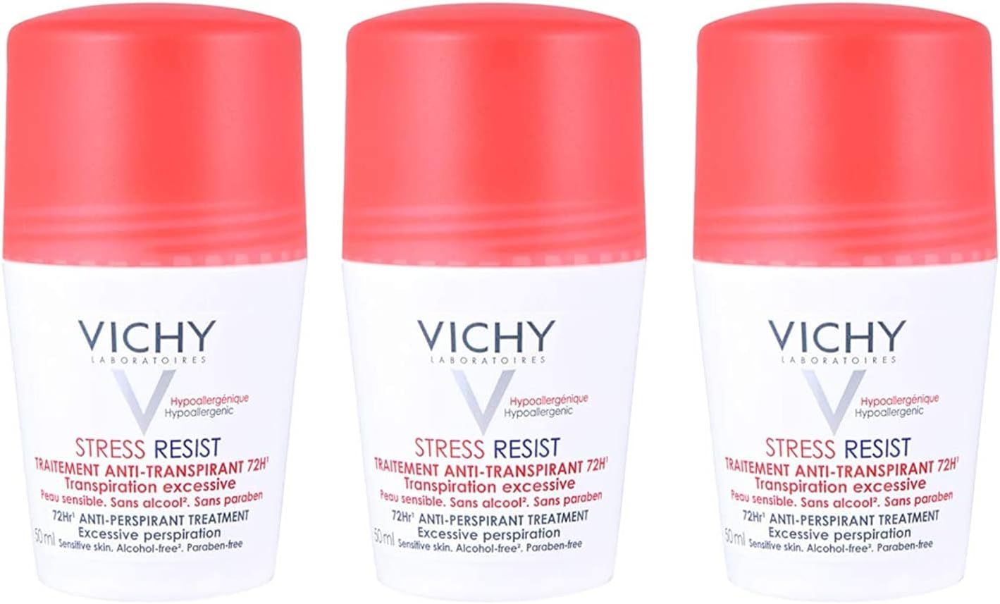 vichy 72h unisex stress resist anti transpirant (50ml) set of 3