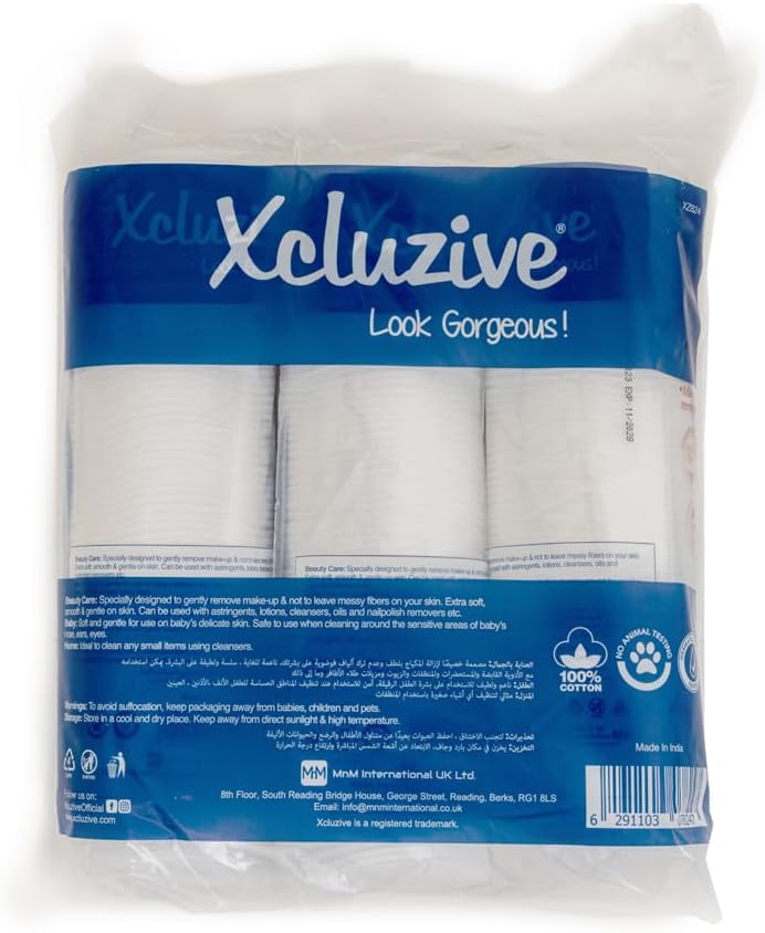 xcluzive round cotton pads 3 x 80 pcs