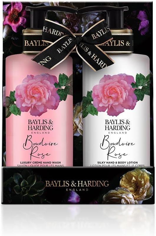 baylis & harding boudoire rose luxury hand care gift set (pack of 1) vegan friendly