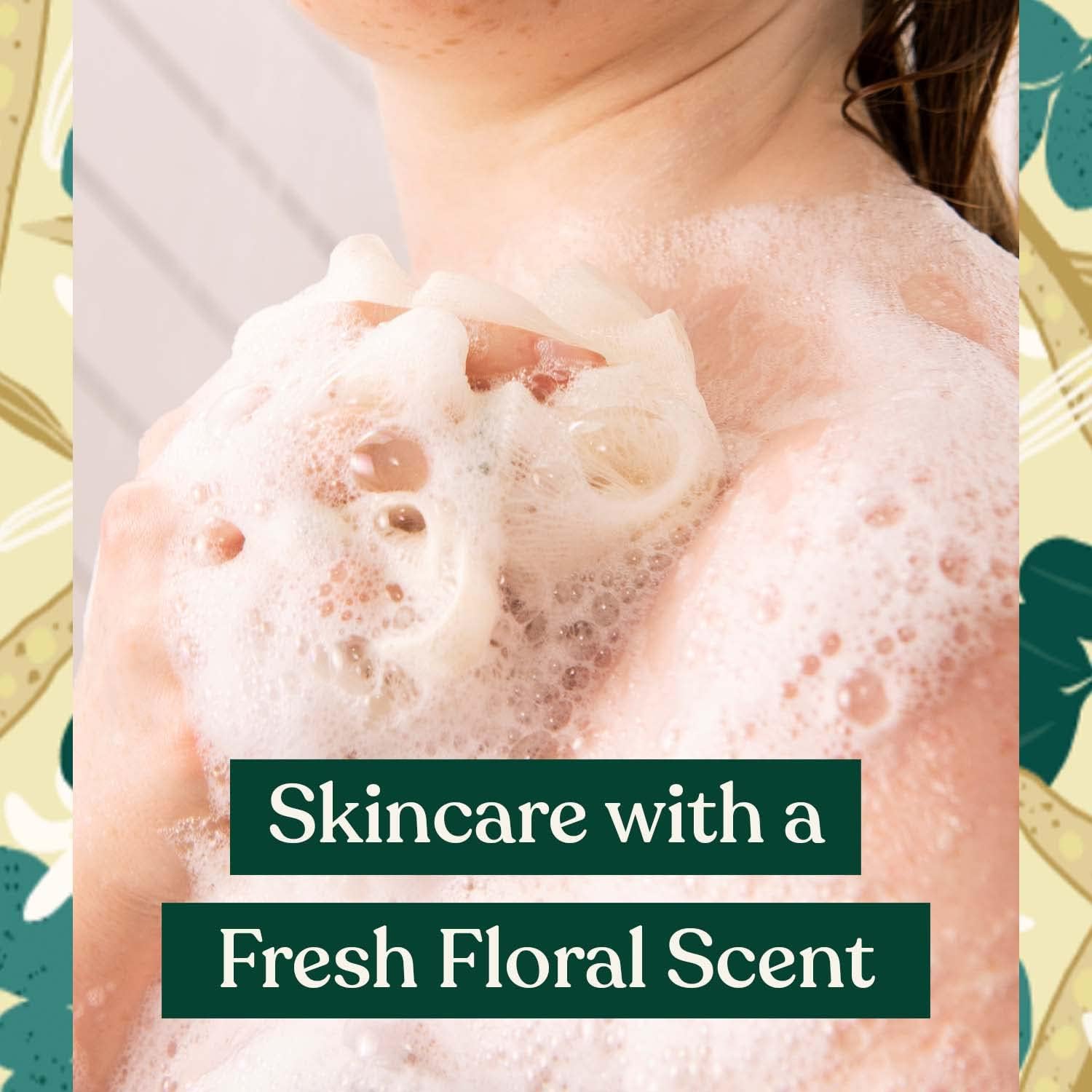 the body shop fresh & flowery moringa essentials gift set, floral skincare treats, 5 items