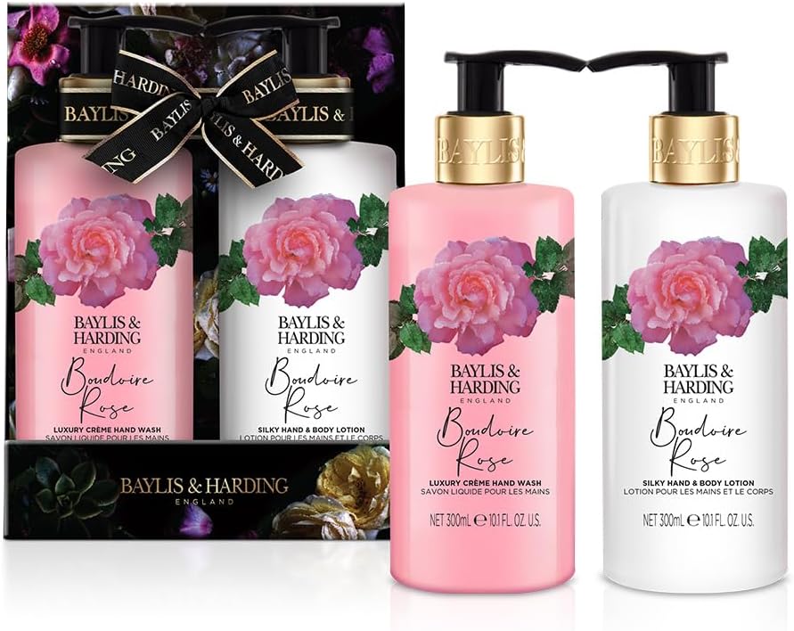 baylis & harding boudoire rose luxury hand care gift set (pack of 1) vegan friendly