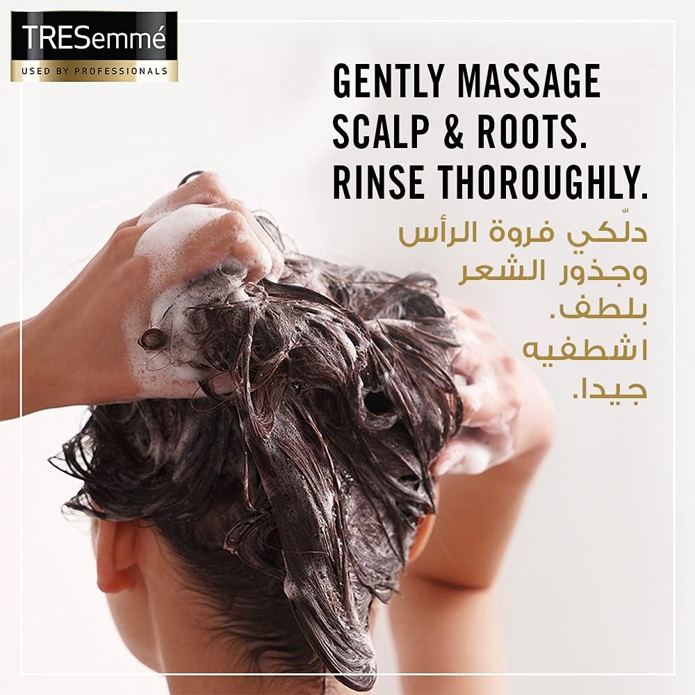 tresemmé keratin smooth and straight shampoo with argan oil, 400ml (pack of 2) + tresemmÉ keratin smooth and straight conditioner, 400ml (pack of 2)