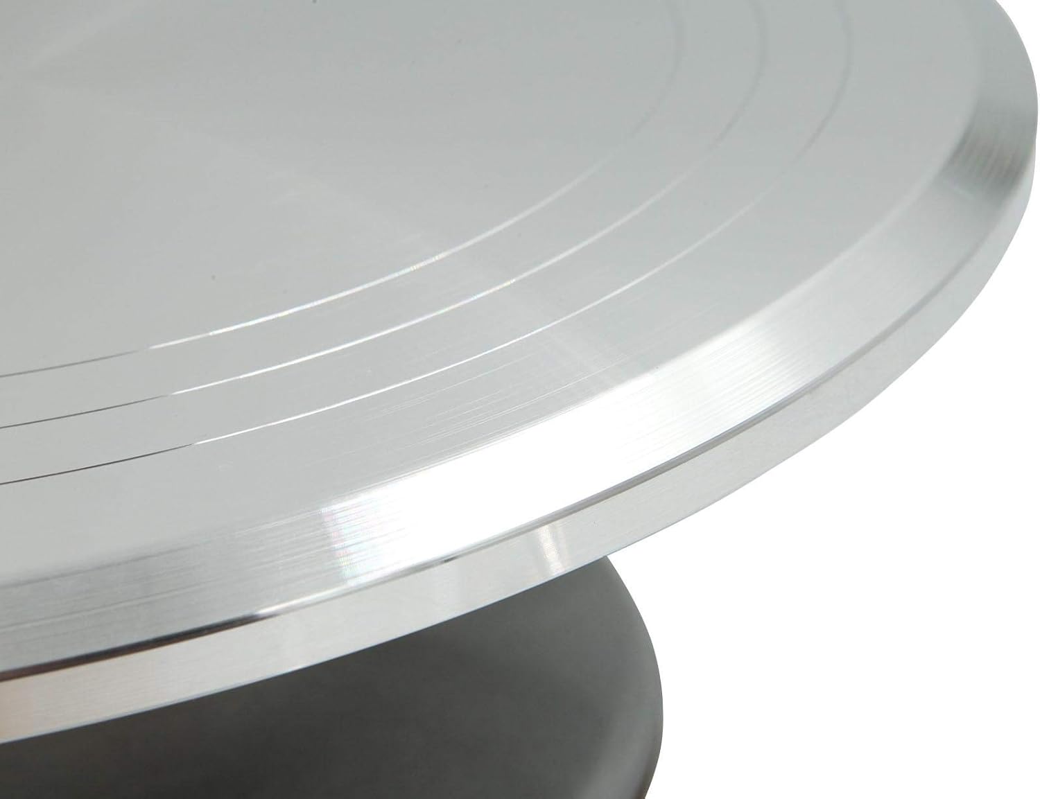 morlife cake stand aluminum revolving cake turntable 12'' rotating cake decorating stand with non slip rubber feet 12 inches x 5 inches high