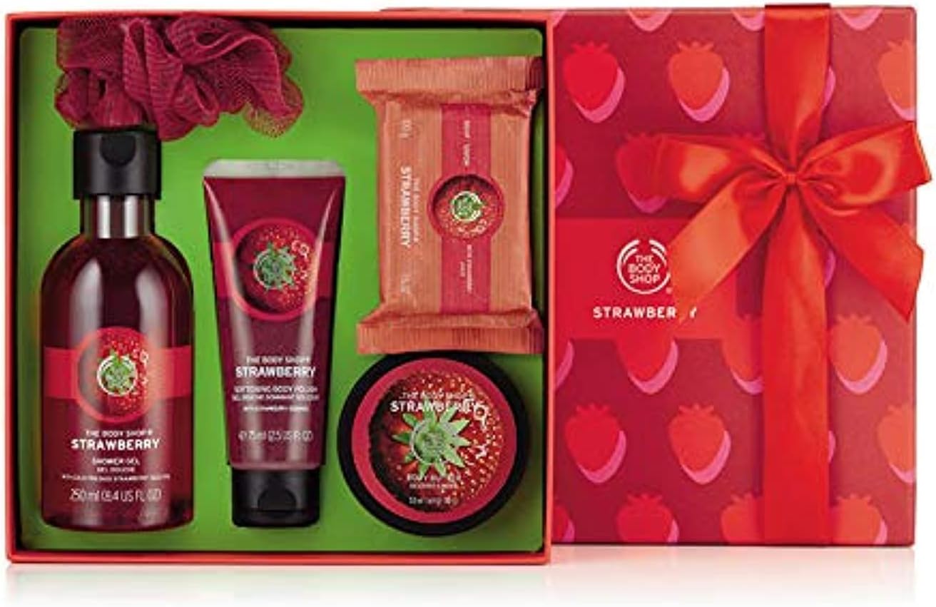 the body shop strawberry gift set 5 pieces