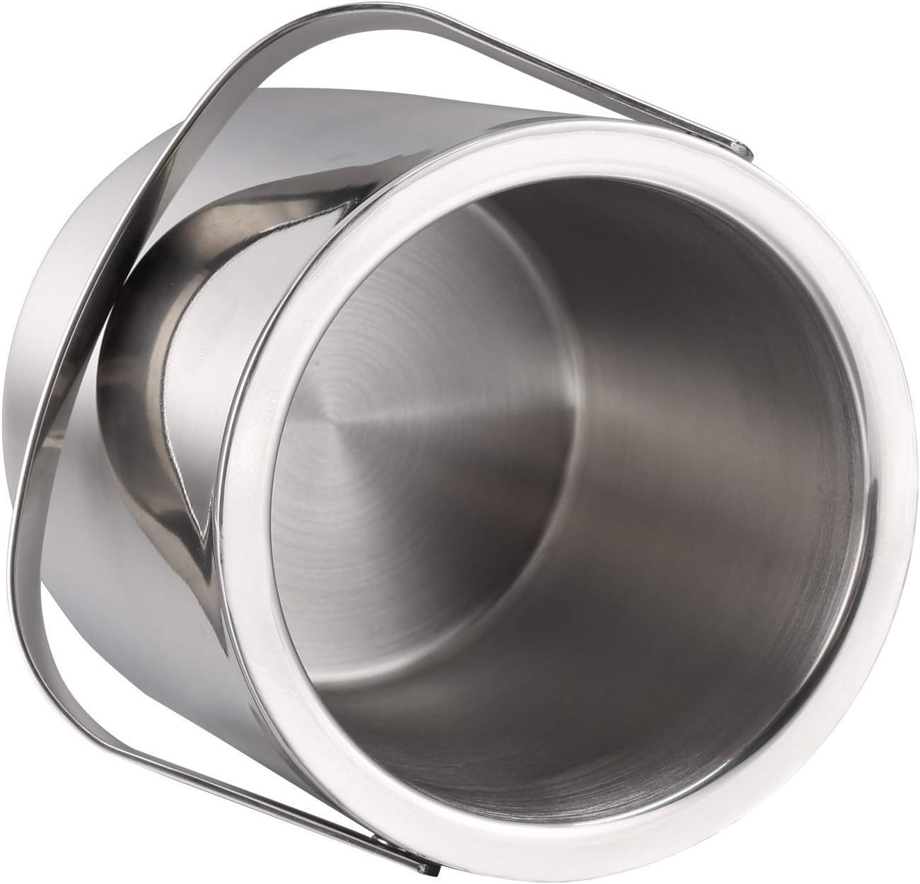 oban stainless steel silver double wall ice bucket with lid