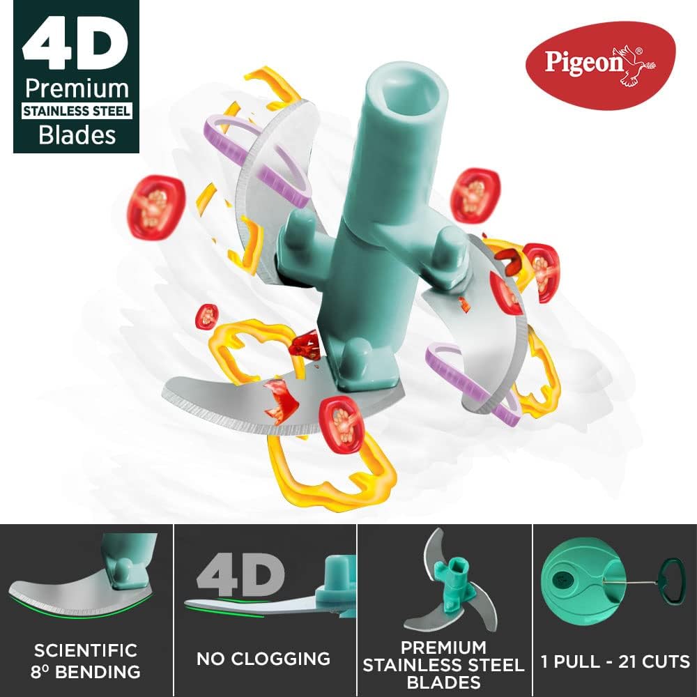 pigeon handy chopper, green, plastic