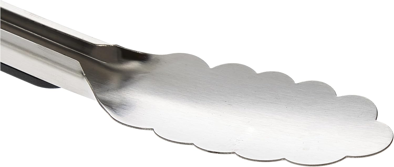 royalford kitchen tongs | 9inch non slip with soft grip side panels & stainless steel handle | heat resistant, food grade | premium utensil for cooking, serving, barbecue, buffet, salad & ice