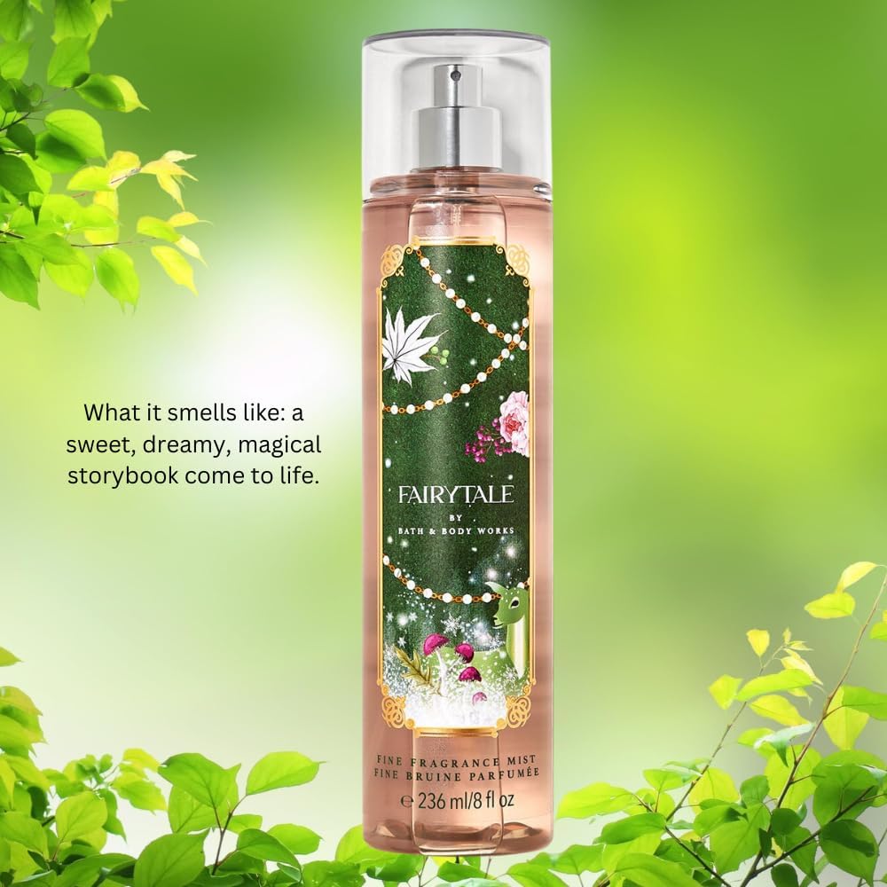 bath & body works fairytale 3 pc bundle trio shower gel, fine fragrance mist and body lotion