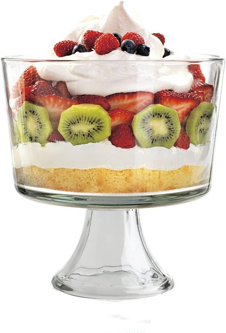 anchor hocking footed trifle dish, clear, 8.75", 77910