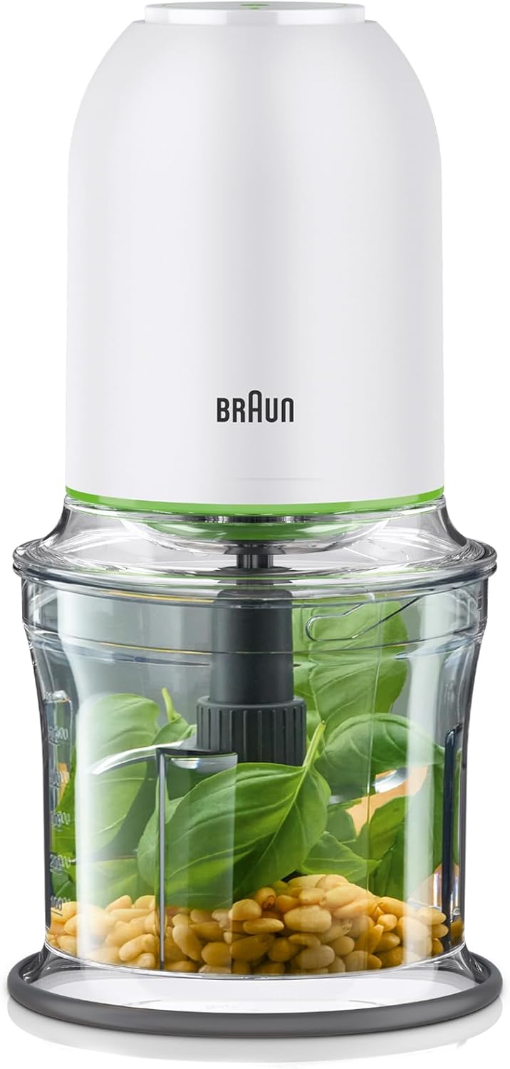 braun multipractic 3 chopper and mincer | 2 speed | 500 watts | 500ml bowl capacity | quad blade system for chopping | ice crushing | mincing | grinding | pureeing ch 3011 white