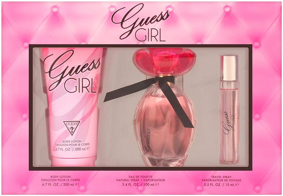 guess girl 3 pieces gift set for women 1 edt 100 ml +200 ml body lotion +15 ml mini set