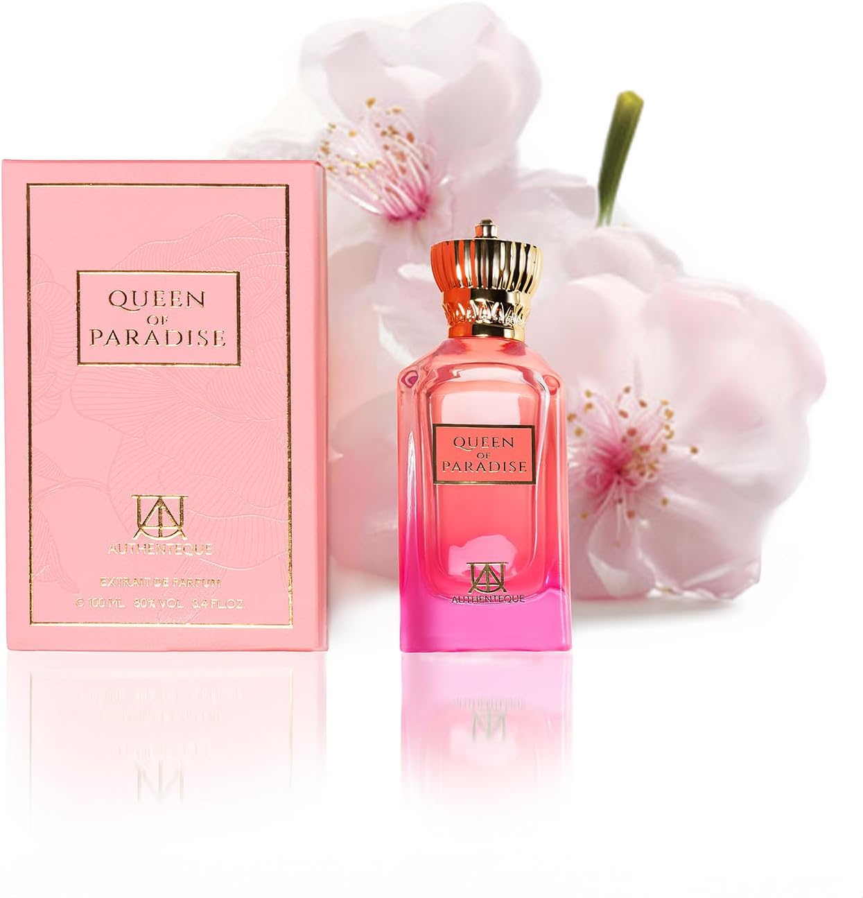authenteque queen of paradise perfumes for women inspired by ysl libre long lasting and addictive personal womens perfume luxury fragrance extrait de parfum 3.4oz (100 ml)