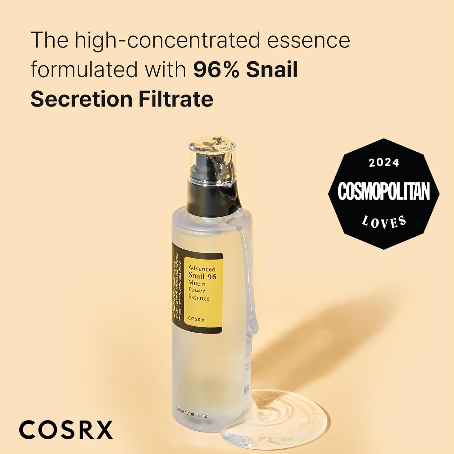 cosrx, advanced snail 96 mucin power essence , 3.38 fl oz (100 ml)