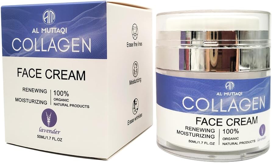 al muttaqi collagen renewing moisturizing face cream, multi action skincare face cream, ginseng & green tea revival,retinol cream,moisturizer face, skin care,beauty cream,collagen cream