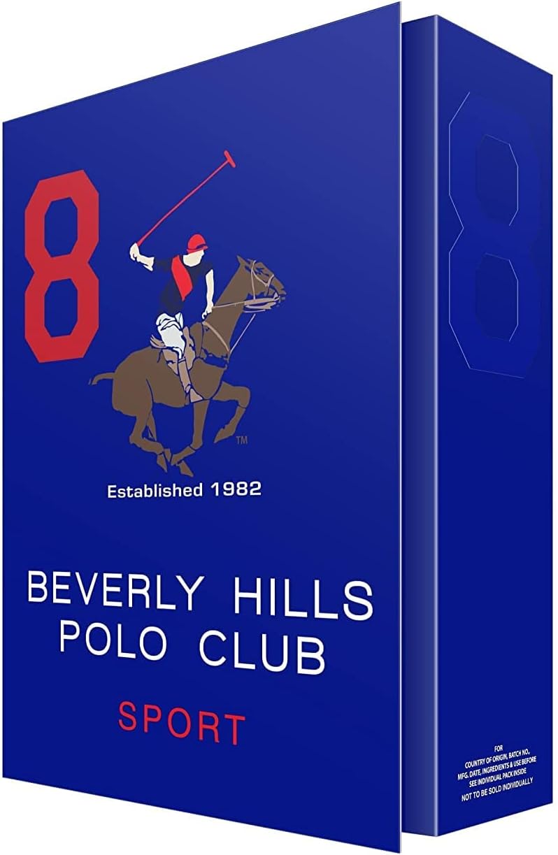 beverly hills polo club sport no.8, gift set for men eau de toilette 50ml + sport deodorant 175ml