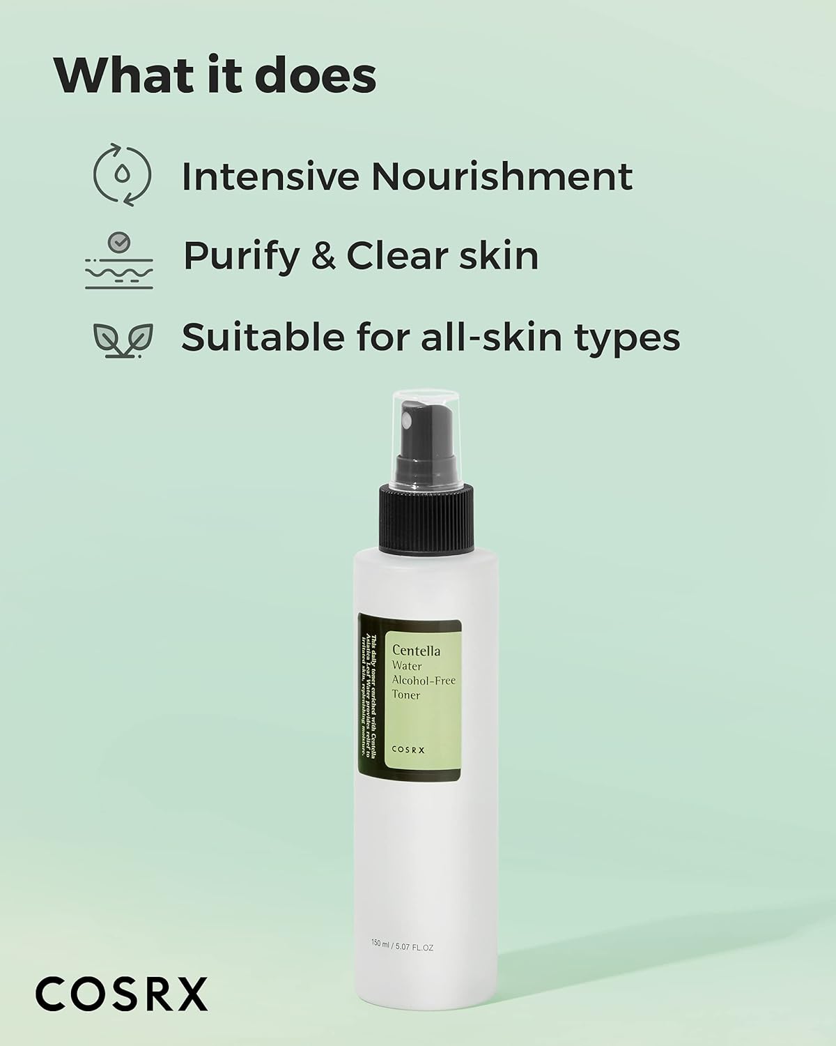 cosrx centella water alcohol free toner 150ml