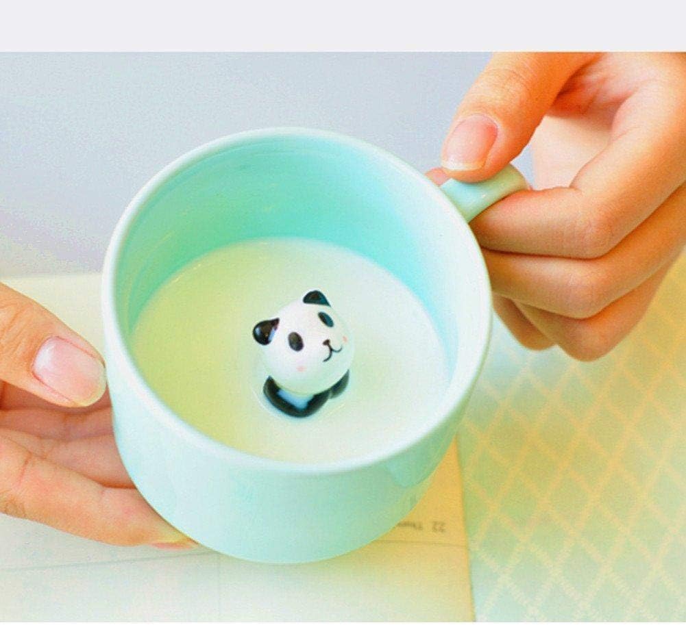 3d panda mug animal ceramic coffee cup cute cartoon morning office mugs 300ml