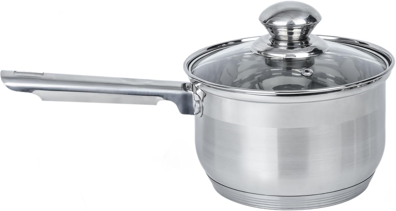 cuisine art wilson stainless steel cookware set, 12 piece, casseroles, saucepan, fry pan, ergonomic handles, all cooktop compatible, dishwasher safe, durable, stylish kitchen essentials