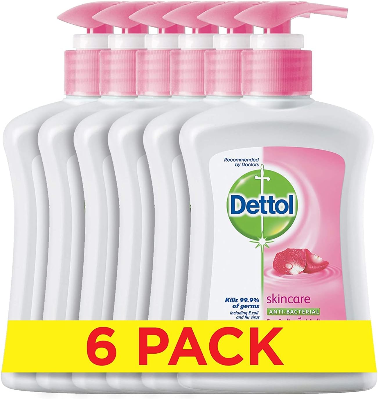 dettol skincare hand wash pack of 6 pcs (6 x 210ml)