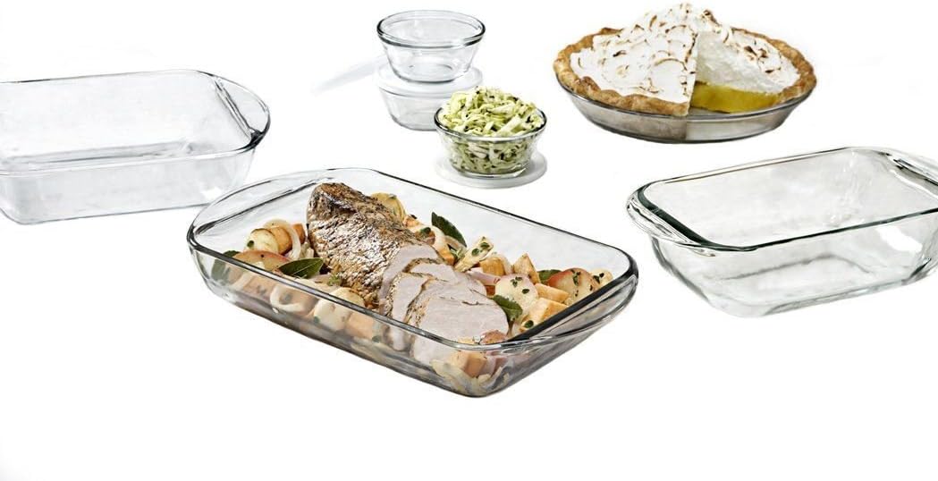anchor hocking basics square baking dish, 2.0 litre tempered glass