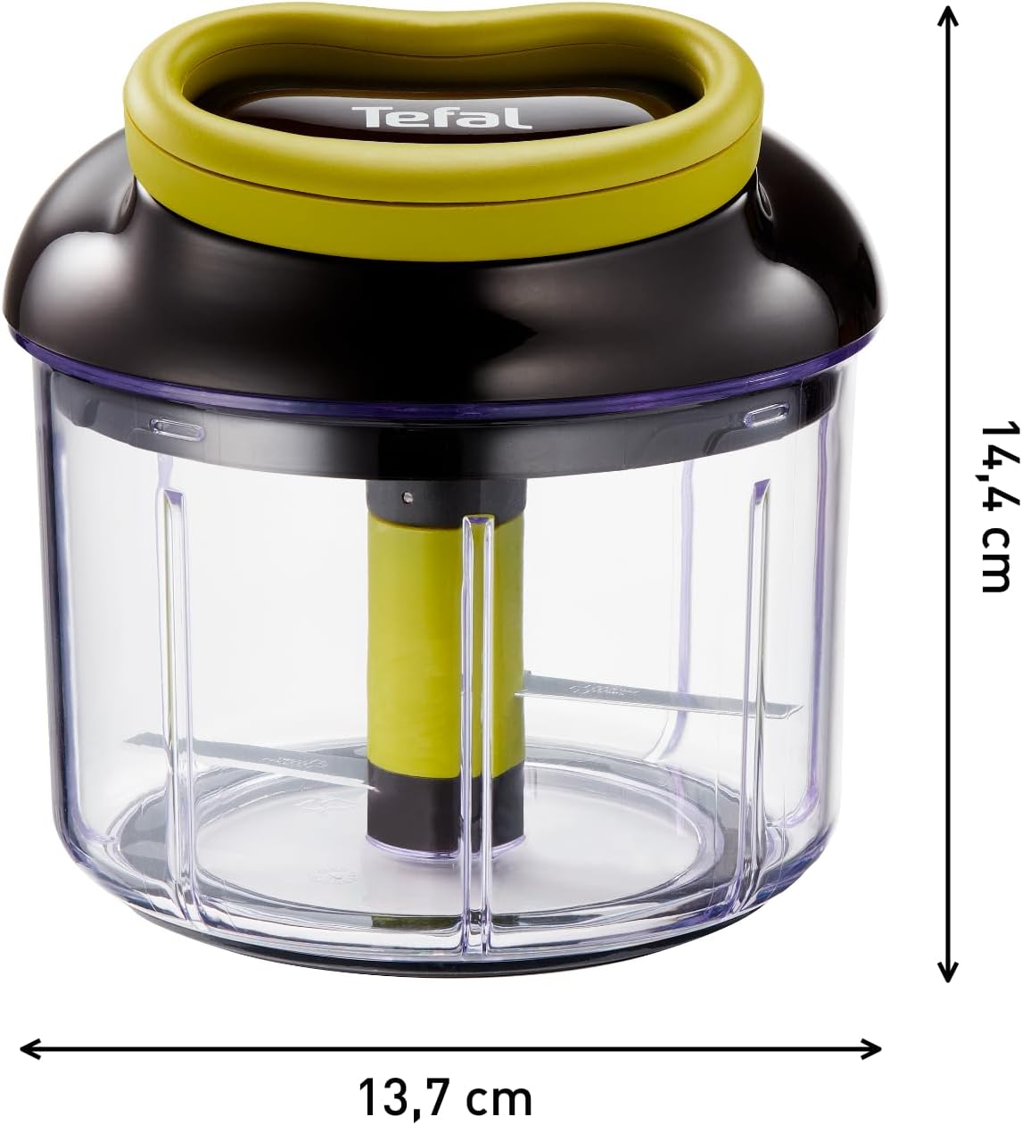 tefal 5 second chopper, 900 ml, manual food chopper and mixer, easy to use, stainless steel blades, safe to use, versatile results, vegetables, onions, hummus, guacamole, herbs and nuts, k1320404