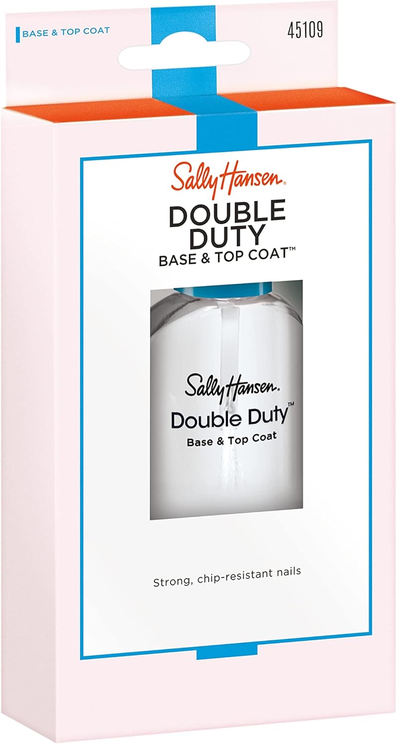 sally hansen double duty nail polish base & top coat, 0.45 fl oz 13.3 ml