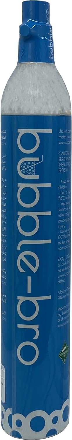 bubble bro 60l co2 cylinder, compatible with bubble bro, drinkmate, sodastream, aarke and other soda makers