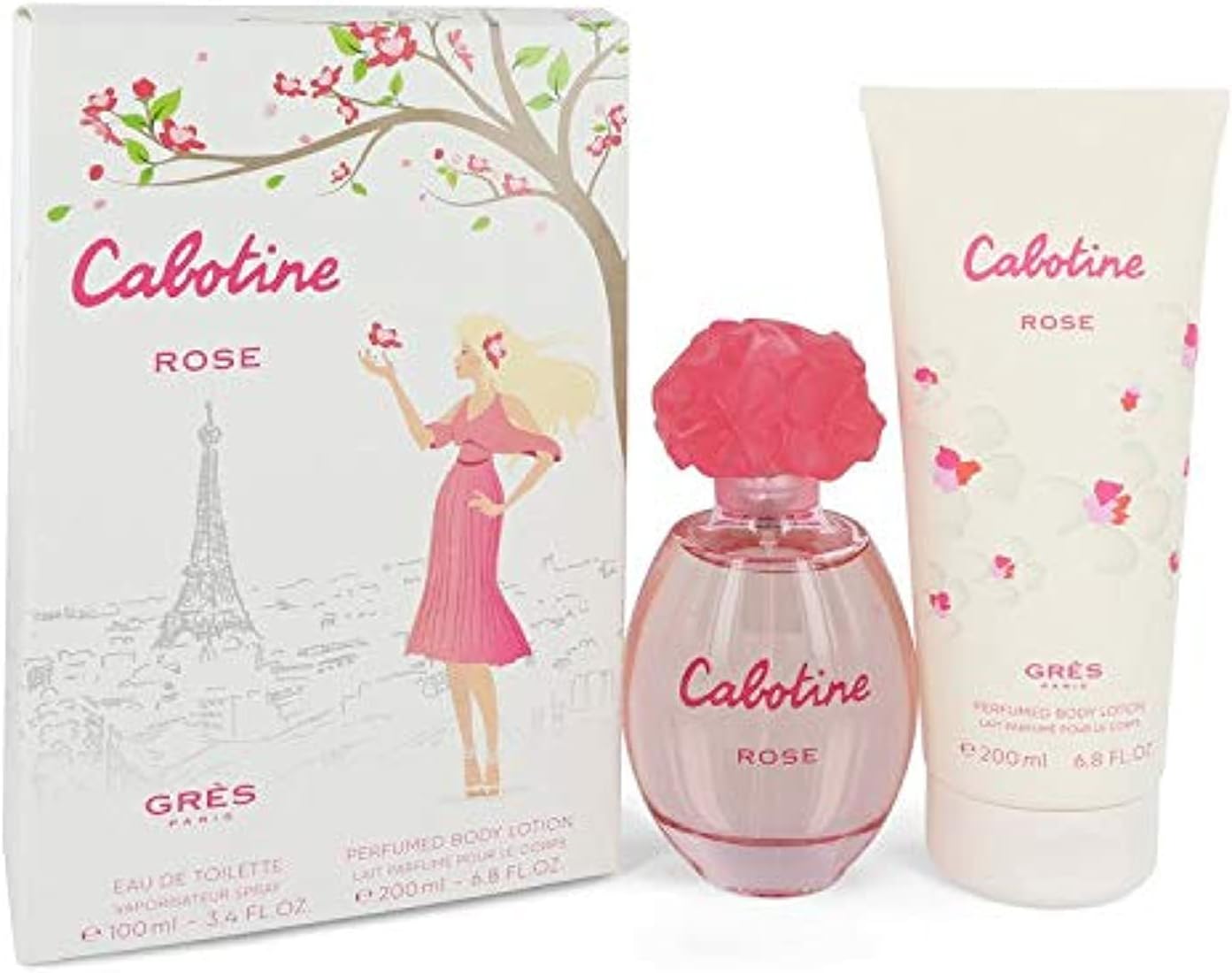 parfums gres cabotine rose for women 2 pc gift set