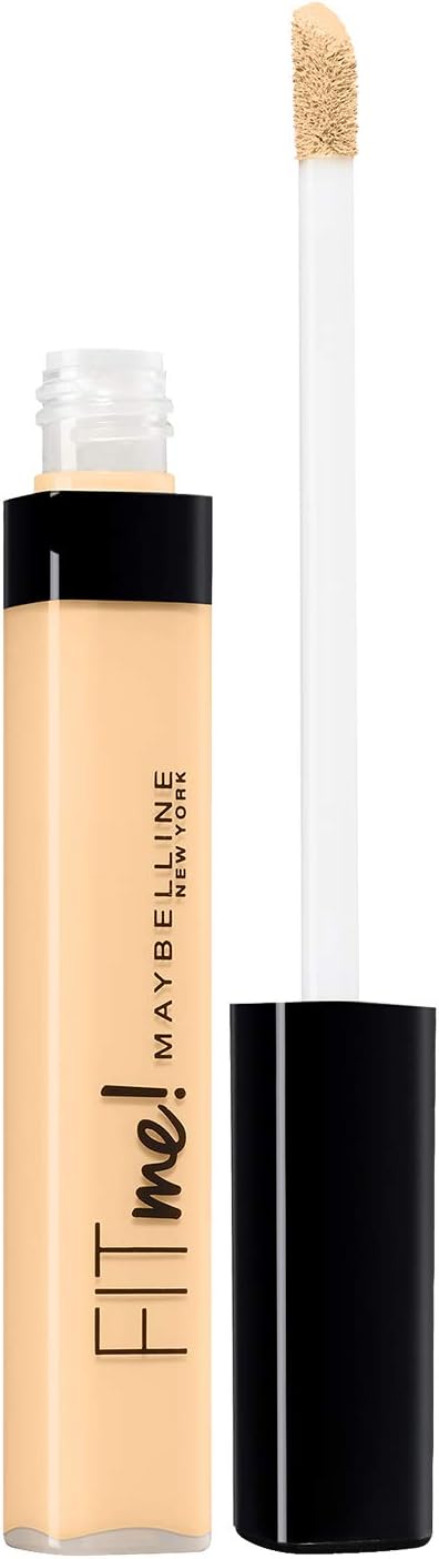 maybelline new york face concealer, flawless natural coverage, conceals redness and blemishes, for normal to oily skin, fit me, 25 medium