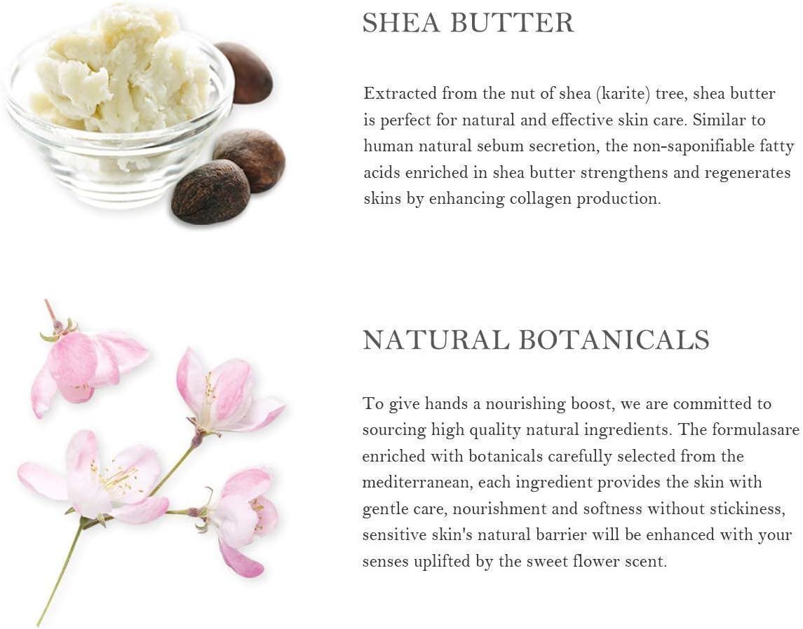 body & earth # love hand cream gift set hand care set with shea butter, travel size hand lotion set for women, skin care gift set includes 2 hand cream exfoliating cream, gift box for women birthday