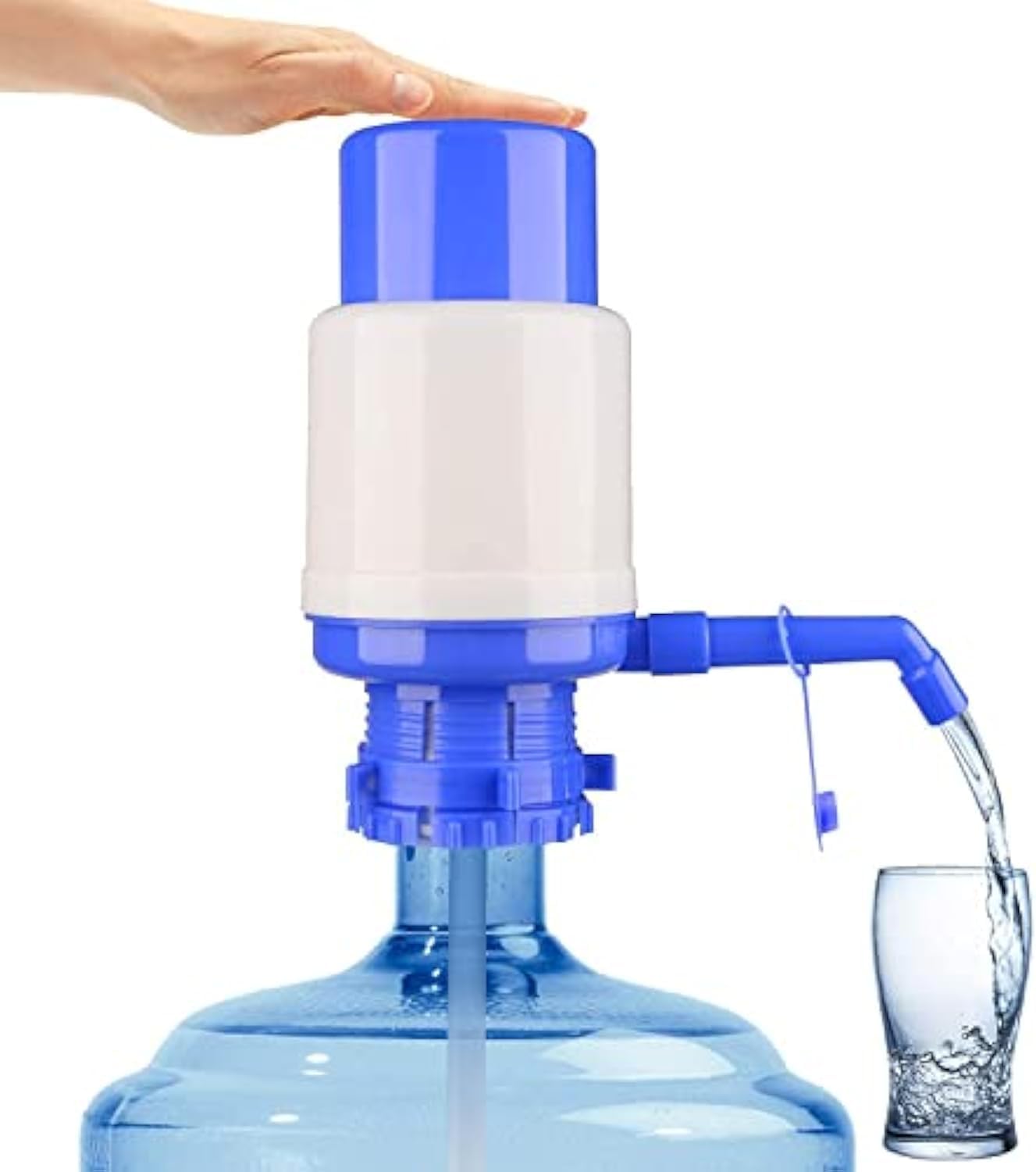 gogoducks showay water bottles pump blue manual hand pressure drinking fountain pressure pump water press pump with an extra short tube and cap fits most 2 6 gallon water coolers â€¦