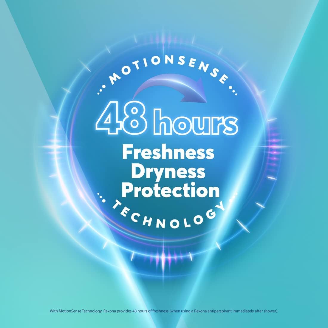 rexona women antiperspirant deodorant spray, 48 hour sweat & odor protection*, shower fresh, with motionsense technology, 3 x 150ml